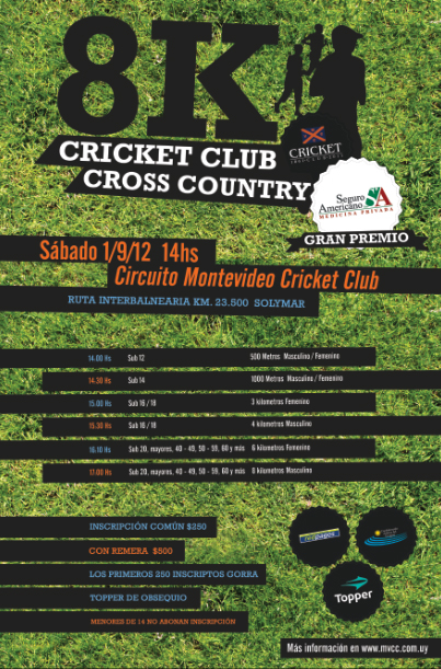 Pasos para inscribirse para los 8K Cricket Cross Country